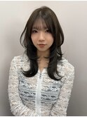 ハッシュカット/レイヤーカット/ブリーチなしダブルカラー