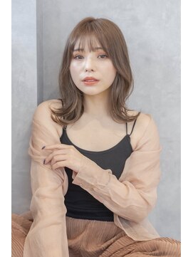 ヘアーラニッシュ 船橋店(hair Lanish) 韓国風セミロング／アースカラー