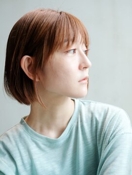 アルバム 銀座(ALBUM GINZA) ストレートボブ_ココアブラウンフリンジウェーブ_97655