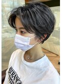 【かきあげバング】大人綺麗な美シルエット前髪なしショート