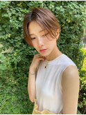 イメチェン/外ハネボブ/ワイドバング/ブルーブラック/美髪