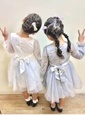 結婚式キッズヘアセット // アップスタイル ＆ ツインテール