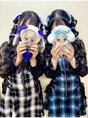 仲良くふたごツインテール♪『編みおろしハート入り』(*^-^*)♪