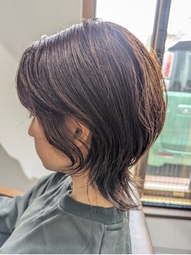 ロム レイヤーロング/グレージュカラー/ヘルシースタイル/30代40代