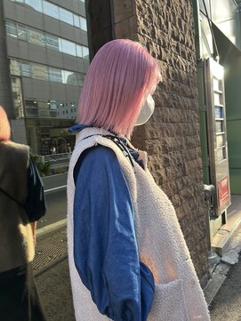 シーンヨコハマ 横浜店(SCENE yokohama) キャンディーピンク×ぱらっとボブ