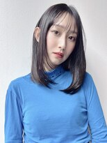 ケーツー エソラ池袋店(K-two)&nbsp;レイヤー×ミディアム*レイヤーカット*黒髪*面長*30代40代50代