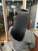 イオエ 梅田(ioe) 外ハネボブ /ミディアムストレート /ニュアンスカラー/髪質改善