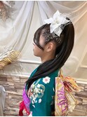 ストレートポニーテール