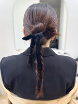Say.ロングレイヤー結婚式ヘアセットフィッシュボーン表参道青山