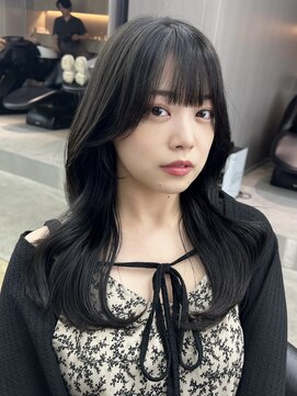 ロンドシエル 横浜(Lond ciel) ブリーチなしレイヤーカット顔周り前髪韓国透明感カラー/横浜