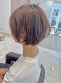 これくらいがちょうどいい！バッサリカット！丸みショートボブ