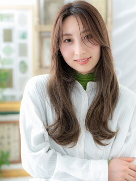 カバーヘア ブリス 戸田公園西口店(COVER HAIR bliss) かきあげ前髪大人可愛い小顔ウェーブ巻きh4戸田公園20代30代40代