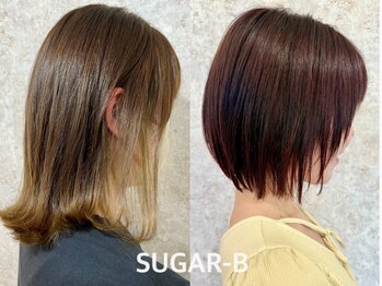 シュガービー(SUGAR-B)の写真/オーガニックカラー使用で繰り返し染めても髪と頭皮に優しい♪話題の白髪ぼかしで自然にカバーもおすすめ◎