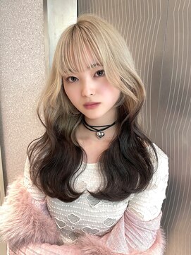 天神美容室 【香月指名☆】デザインカラー×ルーツカラー×レイヤー×学割