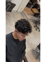 イーラ アメ村店(era)&nbsp;ラルフカールパーマ/メンズ/刈り上げ/眉毛/ツイスト