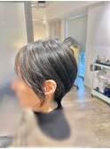 ふんわり大人ショート×透明感ダークアッシュ小顔ナチュラル