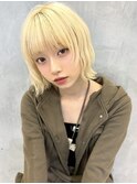酸性ストレート/前髪カット/リタッチ/カット/ブリーチ