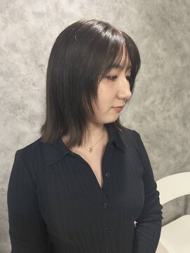 コーパル(copal) 肩ラインボブ・切りっぱなし・ストレート・透明感ブラウンカラー