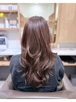 ロッカ(ROCCA) 大人可愛いピンクブラウン×韓国風レイヤーロング