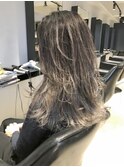 能瀬 ハイライトグレージュロング