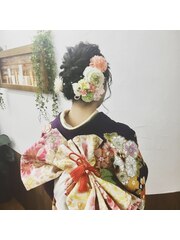 【成人式・結婚式に♪】振袖着物&ヘアセット