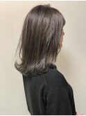 20代30代40代ブリーチなしアッシュグレージュくびれミディ