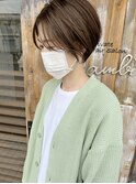 丸みかわいいハンサムショート*オリーブアッシュカラーBambi松平