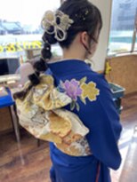 デイジー(Daisy)&nbsp;金箔で華やかに☆たまねぎヘア成人式卒業式紐アレンジ