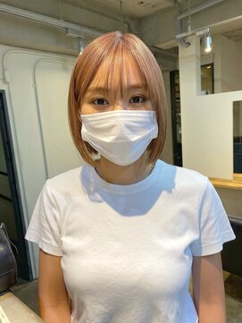 ソイリウム 下北沢(soi rium) ペールトーンピンクベージュ　ボブ