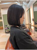 朝の時短ヘア/纏まる艶ボブ【秋山】船橋ボブ/船橋/ボブ/縮毛矯正