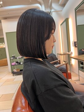 イコール 船橋(equal) 朝の時短ヘア/纏まる艶ボブ【秋山】船橋ボブ/船橋/ボブ/縮毛矯正