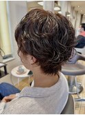 マッシュショートパーマ