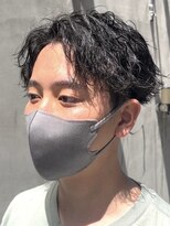 メンズココ 清澄白河店(MENS COCO)&nbsp;センターパートツイストスパイラルパーマ刈り上げメンズパーマ