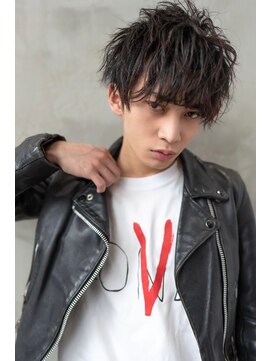 ハバナ 渋谷(HAVANA) アッシュブラック/無造作マッシュパーマ/刈り上げ/ツーブロック