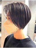 30代40代大人女性/前髪ありショートボブ/ショートヘア/髪質改善