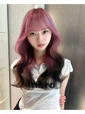【香月指名☆】デザインカラー×ピンクヘアー×ルーツカラー