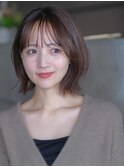 ボブルフ ネビージュ 小顔 レイヤー シースルー ワンレン