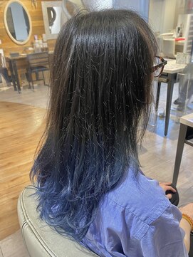 サロンドジョー(salon de joe) ケアブリーチダブルカラーインナーカラーショートボブレイヤー