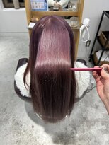 オーリーエトワ 御器所(oorry.etwa)&nbsp;ブリーチありカラー　ラベンダーピンク艶髪20代