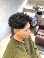 グルーマーズトウキョウ(GROOMER/S TOKYO)&nbsp;神保町スペインカールブルーブラックメンズスパイキーショート