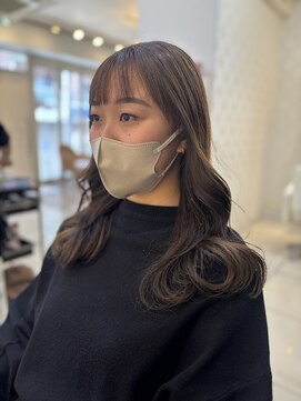 フレア(FLAiR) 20代30代ブリーチなしくすみオリーブカラー顔周りカット