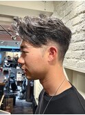刈り上げ外国人風センターパート