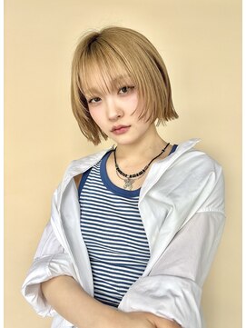 エルマノ 仙川(L mano) 大人ショートハイライト髪質改善キッズカット前髪30代40代