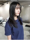 アプリコットオレンジ/くびれヘア/レイヤーショート［新潟］