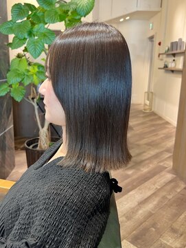 ソエル(Soell) 三宮 元町 髪質改善 白髪ぼかし オリーブカラー 縮毛矯正 40代