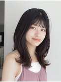 似合わせカット　フェミニンロング　レイヤー　黒髪　暗髪