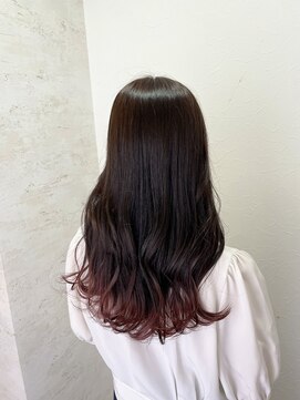 シエル 立川店(CIEL) 裾カラー×ピンクブラウン【CIEL×maki】