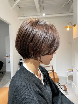 ジュベ 別府店(juve.) 別府ショートボブ顔まわりレイヤーカット髪質改善カラー30代