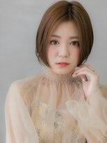 カバーヘア イヴ 戸頭店(COVER HAIR EVE)&nbsp;ミルクティーブラウン大人美人丸みショートボブX戸頭30代40代