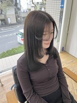 バイブアンドアネックス(VIBE & ANNEX)&nbsp;レイヤーカット×オリーブカラー